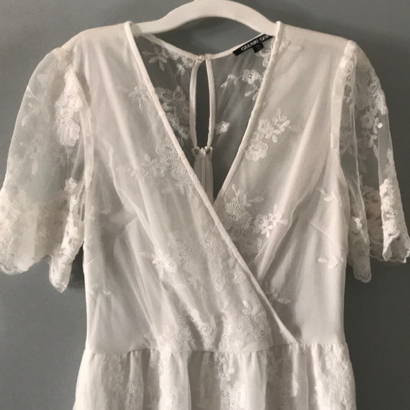 Gianni Bini white lace floor length dress - Picture 5 of 6